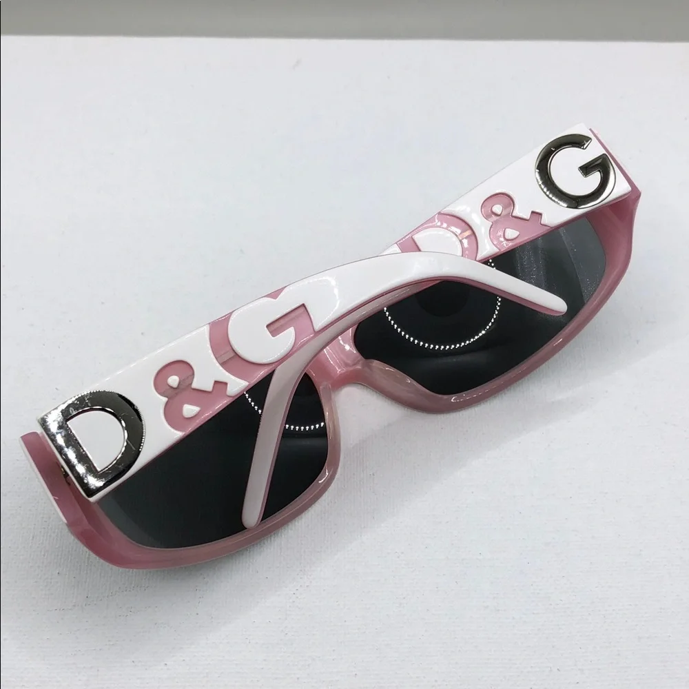 D&G Dolce Logo Gabbana Pink White Sunglasses 3009 white pink  64-14-120 designer - Picture 4 of 8